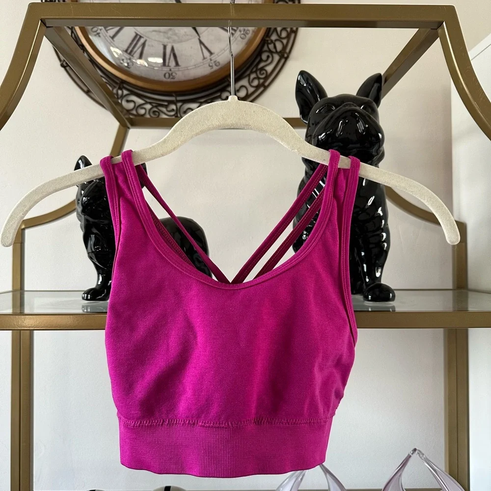 Alphalete Women's Fuchsia Strappy Bralette